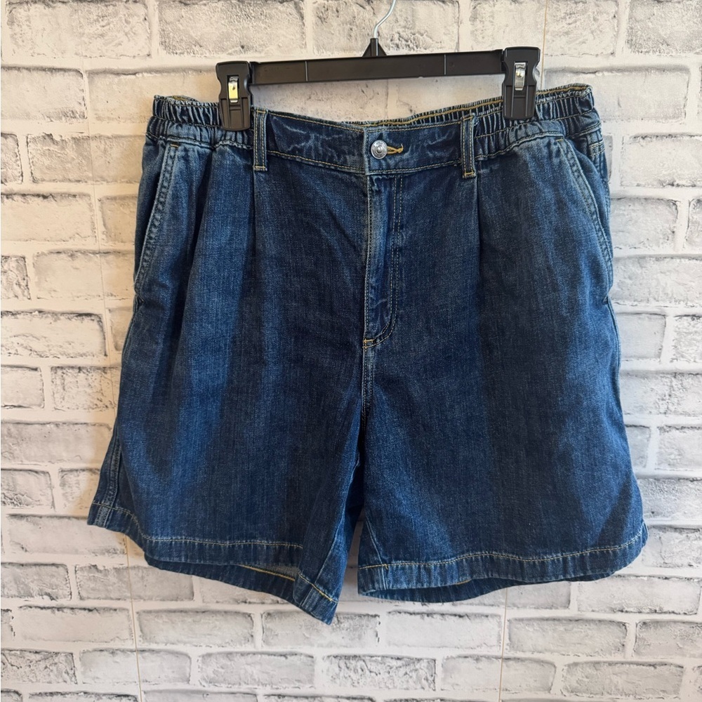 aerie Dark Blue Denim Jean Shorts